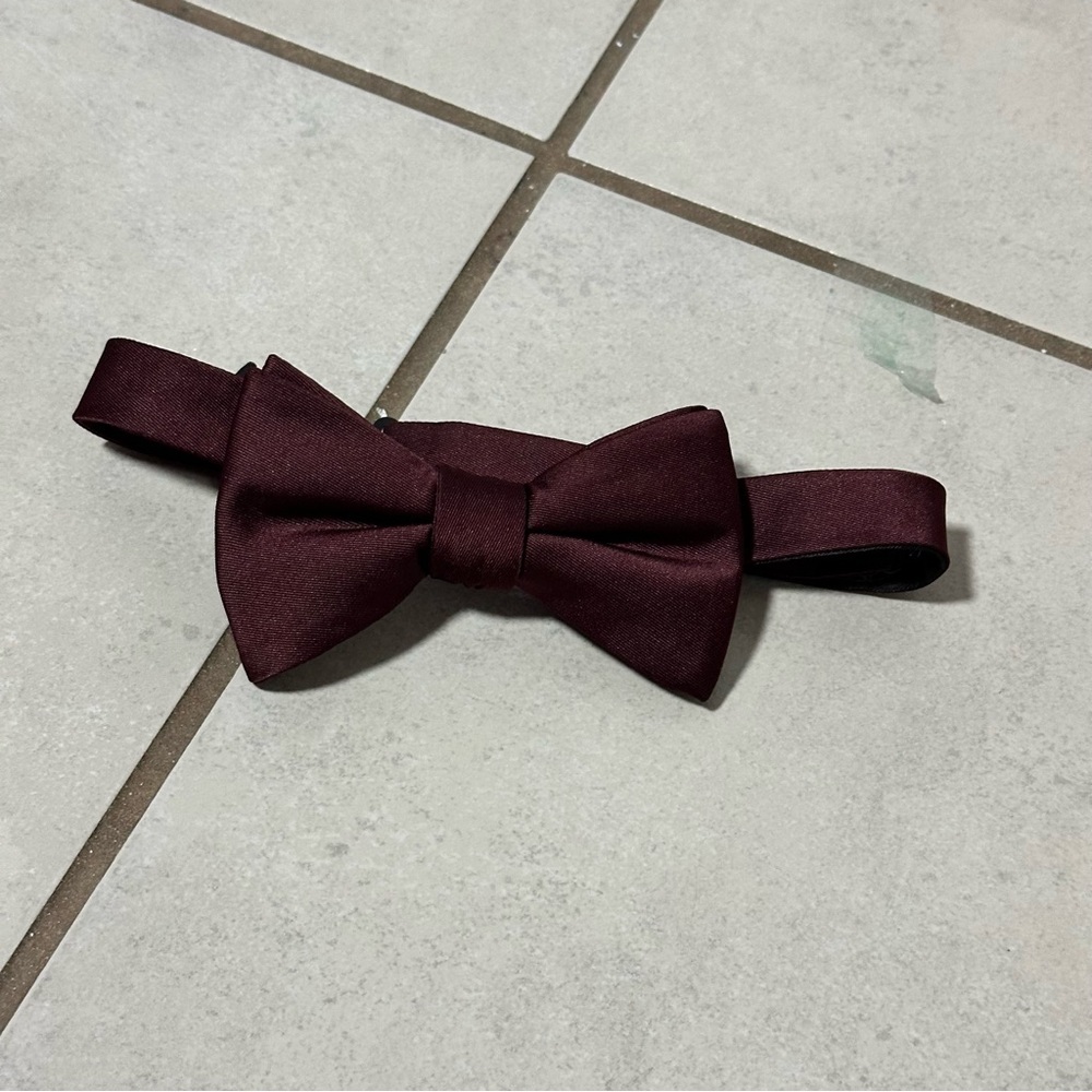 Express Men Deep Red/ Burgundy Adjustable‎ Elegant Bow Tie